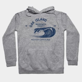 Oak Island, NC Beachgoing Summertime Waves Hoodie